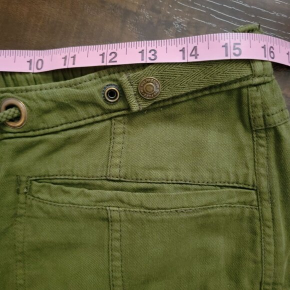 Free People Frankie Washed Shorts Womens M Cargo Casual Boho Utility Army Green - Picture 6 of 8